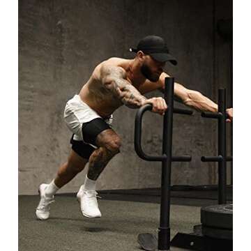 Leidowei Men's Solid Gym Workout Shorts Bodybuilding Running Fitted Training Jogging Short Pants with Zipper Pocket White M