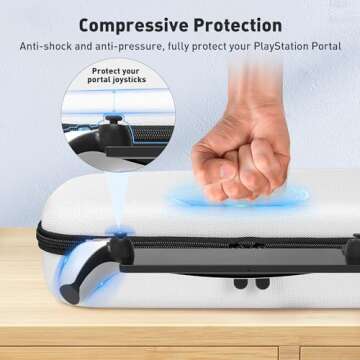 Foluck 3 in 1 Accessoris Set Compatible with Playstation Portal, EVA Carrying Case for PS5 Portal, S...