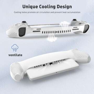 Foluck 3 in 1 Accessoris Set Compatible with Playstation Portal, EVA Carrying Case for PS5 Portal, Soft Silicone Protective Cover, 2 Pack Screen Protector, Ps Portal Accessories, White