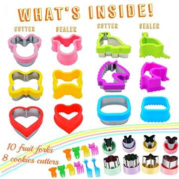 BANIC 24Pcs Sandwich Cutter and Sealer Set, Uncrustables Maker, Crustless Sandwich Cutter shapes Set...