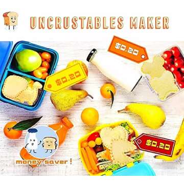 BANIC 24Pcs Sandwich Cutter and Sealer Set, Uncrustables Maker, Crustless Sandwich Cutter shapes Set Butterfly Unicorn Dino ect, Lunch & Bento Box Accessories,Bread Fruit Cookie Cutters for kids