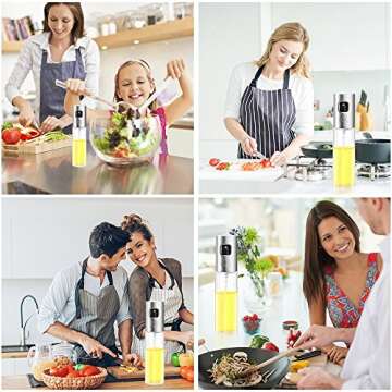 Zophen Olive Oil Sprayer for Cooking, Olive Oil Spray Bottle, Olive Oil Sprayer Mister, Olive Oil Spray for Cooking, BBQ, Salad, Baking, Roasting, Grilling, Kitchen