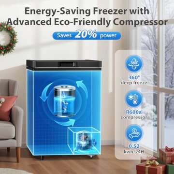 4.2 Cu.Ft LifePlus Compact Chest Freezer for Small Spaces