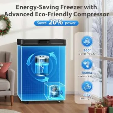 4.2 Cu.Ft LifePlus Compact Chest Freezer for Small Spaces