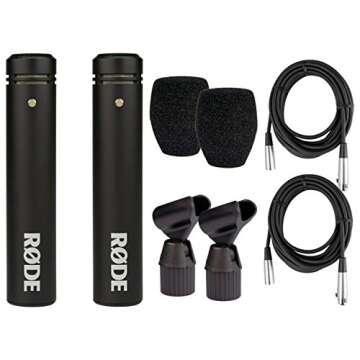 Rode M5-MP Matched Pair of Compact 1/2" Cardioid Condenser Microphones with Accessories