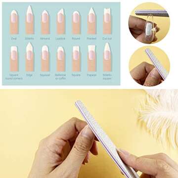 15 PCS Nail Files and Buffers Set Sanluba Emery Boards Professional Manicure Tool 100 180 Grit 3 Sided Coarse Buffing Block 60/80 for Gel Acrylic Polygel Natural Nails