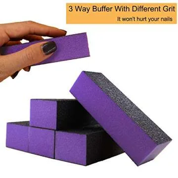 15 PCS Nail Files and Buffers Set Sanluba Emery Boards Professional Manicure Tool 100 180 Grit 3 Sided Coarse Buffing Block 60/80 for Gel Acrylic Polygel Natural Nails