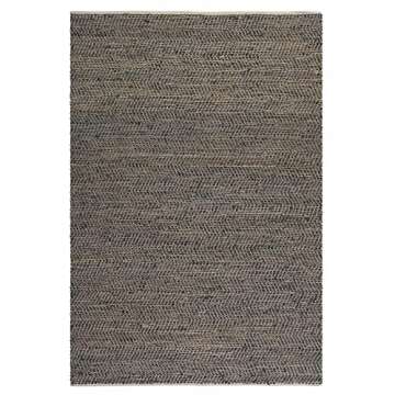 Tobais 5' X 8' Rescued Leather & Hemp Rug