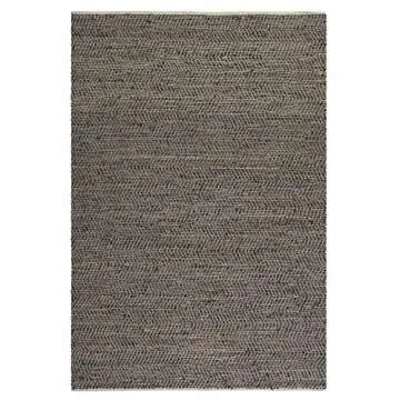 Tobais 5' X 8' Rescued Leather & Hemp Rug