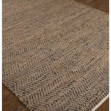Tobais 5' X 8' Rescued Leather & Hemp Rug