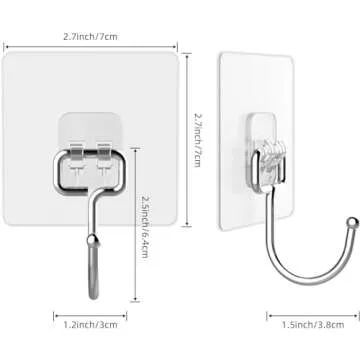 Large Self Adhesive Hooks for Heavy Duty Hanging