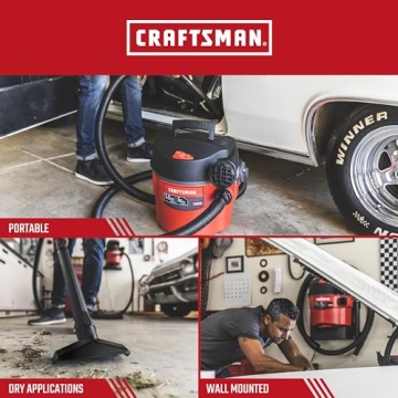 CRAFTSMAN Wall-Mounted 5.0 Peak HP Wet/Dry Vacuum