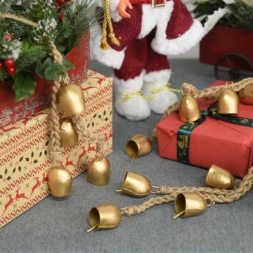 Vintage Christmas Bells Décor with Jute Rope