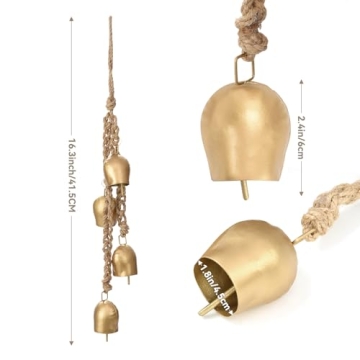 Vintage Christmas Bells Décor with Jute Rope