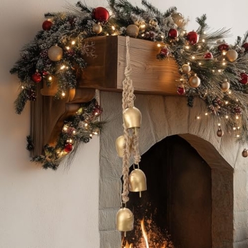 Vintage Christmas Bells Décor with Jute Rope