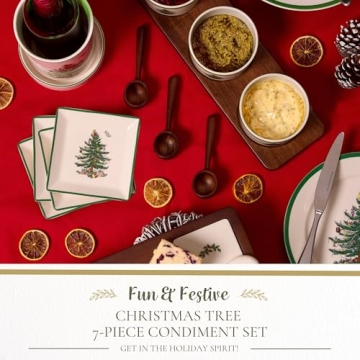 Spode Christmas Tree 7-Piece Serving Bowl Set for Holiday
