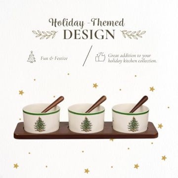 Spode Christmas Tree 7-Piece Serving Bowl Set for Holiday
