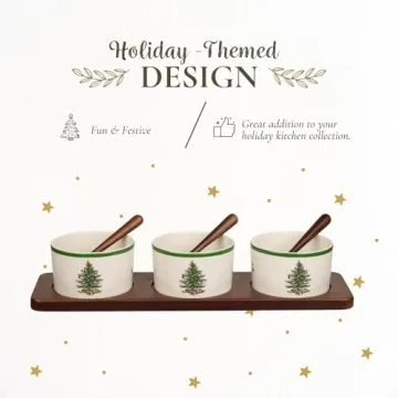 Spode Christmas Tree 7-Piece Serving Bowl Set for Holiday