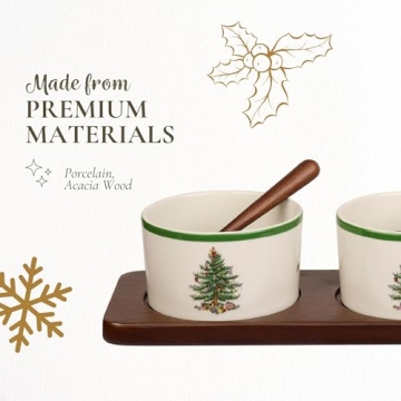 Spode Christmas Tree 7-Piece Serving Bowl Set for Holiday