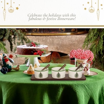Spode Christmas Tree 7-Piece Serving Bowl Set for Holiday
