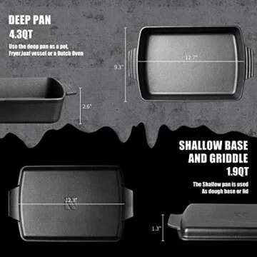 Pre-Seasoned Cast Iron 2-In-1 Dutch Oven & Skillet