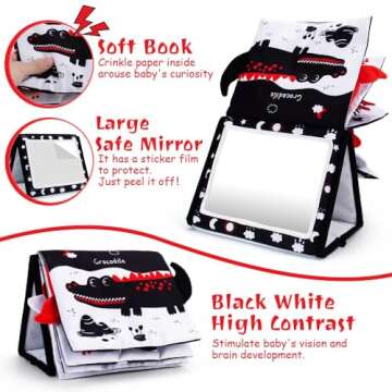 Oarifun Tummy Time Mirror for Sensory Development