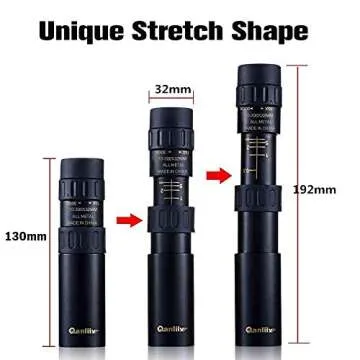 Monocular Telescope, 10-300X32 High Power Portable Compact Pocket HD BAK4 Prism Tripod Monocular with Weak Night Vision for Adults and Kids,Zoom Monocula Waterproof for Bird Watching,Hunting,etc