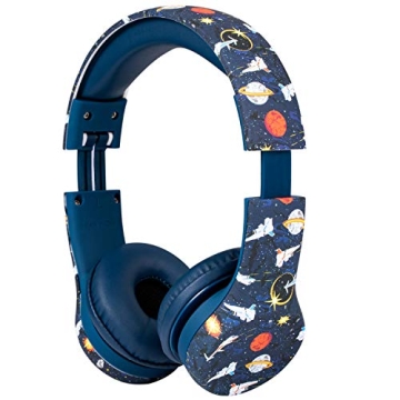 Safe Space-Themed Kids Headphones with Volume Limiting