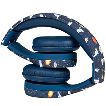 Safe Space-Themed Kids Headphones with Volume Limiting