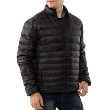 Alpine Swiss Niko Men's Stylish Packable Jacket BLK MED