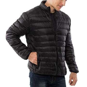 Alpine Swiss Niko Men's Stylish Packable Jacket BLK MED