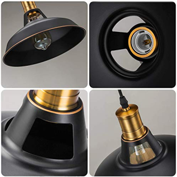 Pynsseu Industrial Pendant Light Set for Stylish Homes