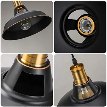 Pynsseu Industrial Pendant Light Set for Stylish Homes