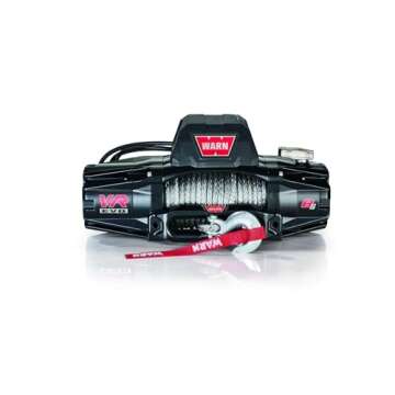 WARN 103251 VR EVO 8-S Electric 12V DC Winch with Synthetic Rope: 3/8" Diameter x 90' Length, 4 Ton (8,000 lb) Pulling Capacity