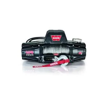 WARN 103251 VR EVO 8-S Electric 12V DC Winch with Synthetic Rope: 3/8" Diameter x 90' Length, 4 Ton (8,000 lb) Pulling Capacity