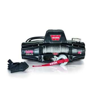 WARN 103251 VR EVO 8-S Electric 12V DC Winch with Synthetic Rope: 3/8" Diameter x 90' Length, 4 Ton (8,000 lb) Pulling Capacity