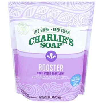 Charlie's Soap Booster & Hard Water Treatment 160 Loads (2.64 Lbs, 1 Pack) Natural Powdered Water So...