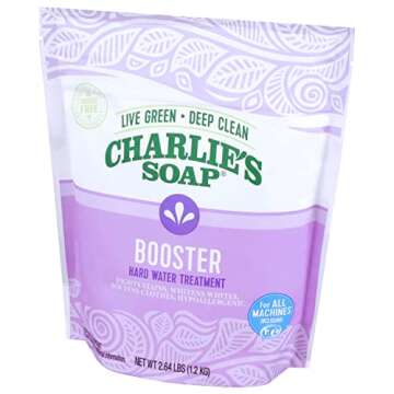 Charlie's Soap Booster & Hard Water Treatment 160 Loads (2.64 Lbs, 1 Pack) Natural Powdered Water Softener and Laundry Booster – Safe and Effective
