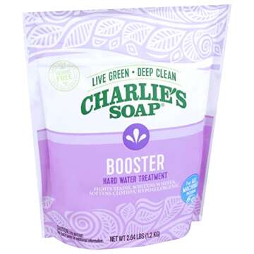 Charlie's Soap Booster & Hard Water Treatment 160 Loads (2.64 Lbs, 1 Pack) Natural Powdered Water Softener and Laundry Booster – Safe and Effective