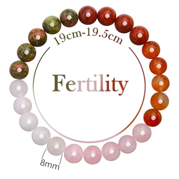 Fertility-Supporting Crystal Blend Bracelet - Unisex Healing Jewelry Crafted for Well-Being