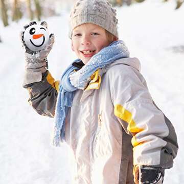 Cooraby 18 Pieces 2.4 Inches Snow Toy Ball Set Fun Set Plush Snowmen Balls Fake Snow Toy Ball Set Realistic and Interesting for Winter Game (Snowman A)