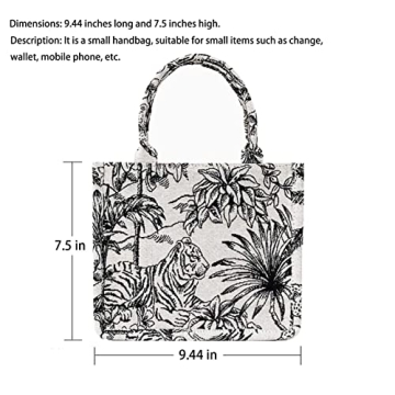 Luxury Cotton Linen Tote Bag with Unique Embroidery Design