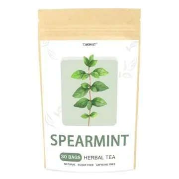 Pure Spearmint Tea Bags, 30 Count - Caffeine Free and Natural