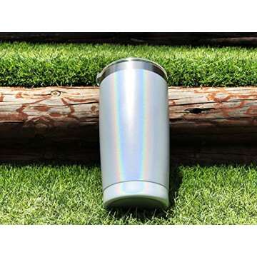 CHILLOUT LIFE 20 oz Stainless Steel Tumbler with Lid - Double Wall Vacuum Insulated Coffee Mug with ...