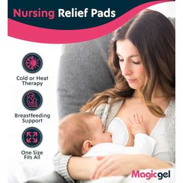 Magic Gel Luxury Breast Therapy Pack | Nipple Pads Breast Feeding Essentials for New Moms | Includes...