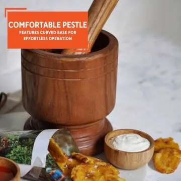 IMUSA Wood Mortar & Pestle, Jumbo