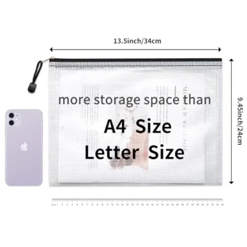 LABUK 52 Pack Mesh Zipper Pouches for Organizing Essentials