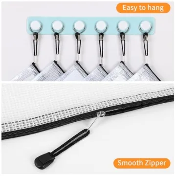 LABUK 52 Pack Mesh Zipper Pouches for Organizing Essentials