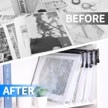 LABUK 52 Pack Mesh Zipper Pouches for Organizing Essentials