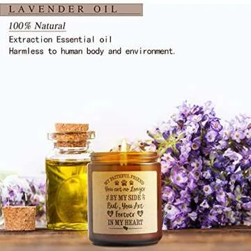 Lavender Scented Dog Memorial Candle for Pet Lovers